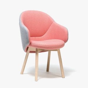 Modern Pink and Grey Armchair for Living Room