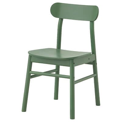 Modern green wooden chair for home or office use.