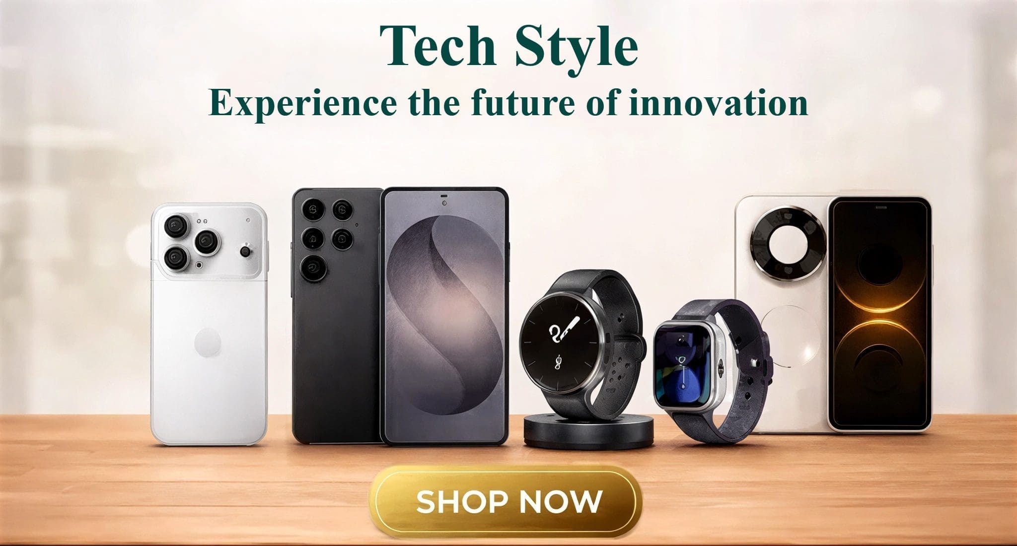 Smartphones and smartwatches showcasing the latest technology and innovation.